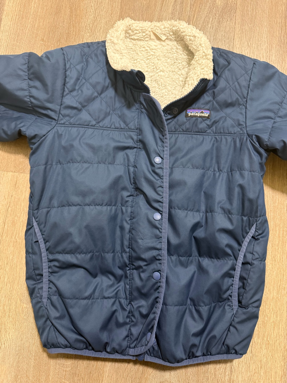 Patagonia Kids Navy Blue Puffer Coat
